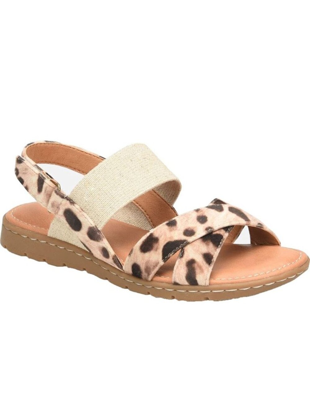 Born b.o.c. Women's Caty Leopard Strappy Sandals Women Size 6 Boho Summer Casual